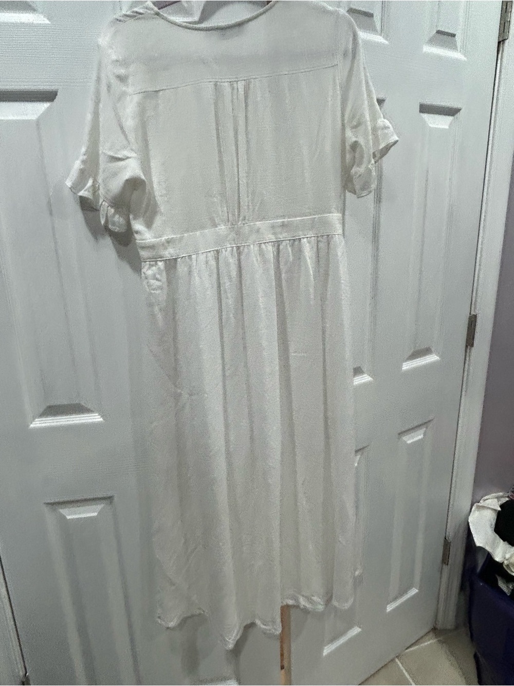 Petal & Pup White Linen Button-Front Maxi Dress - Picture 5 of 6